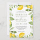 Citrus Lemon Orchard Foto Collage QR Code Hochzeit Einladung (Vorderseite)