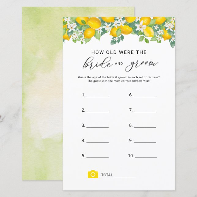 Citrus Lemon wie alt waren sie Bridal Game (Vorne/Hinten)