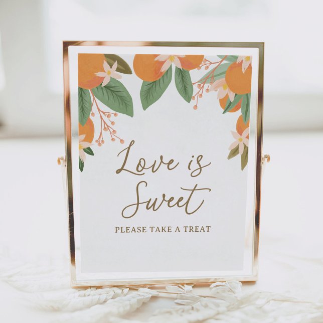 Citrus Liebe ist Sweet Brautparty Sign Poster (Von Creator hochgeladen)