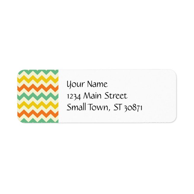 Citrus Lime Green Orange Yellow Zickzack Zigzags (Vorne)