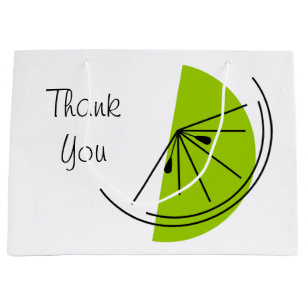 Citrus Lime Merci sac cadeau grand