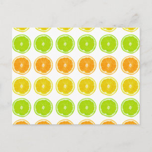 Citrus Limon, Orange und Lemon Polka Dot Slices Postkarte
