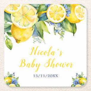 Citrus-Limonen-Mittelmeer-Baby-Show Rechteckiger Pappuntersetzer