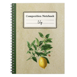 Citrus Limonium Illustration Personalisiert Comp Notizblock
