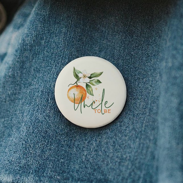 Citrus Little Cutie Baby Shower Onkel wird Button (Von Creator hochgeladen)