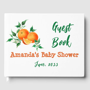 Citrus Little Süsse Gender Neutral Baby Dusche Gästebuch