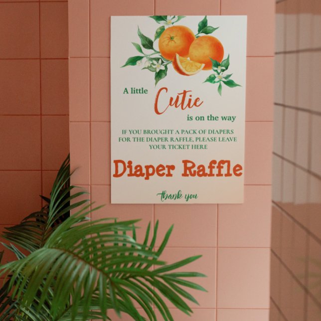 Citrus Little Süsse Orange Baby Diaper Raffle Game Poster (Von Creator hochgeladen)