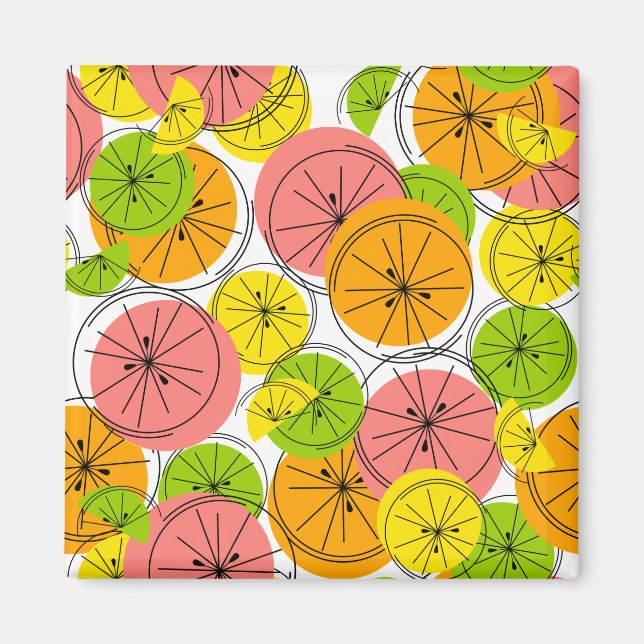 Citrus-Magnetquadrat Magnet (Vorne)