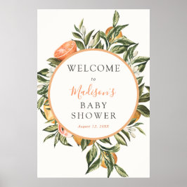 Citrus Main Squeeze Baby Dusche Begrüßungszeichen Poster
