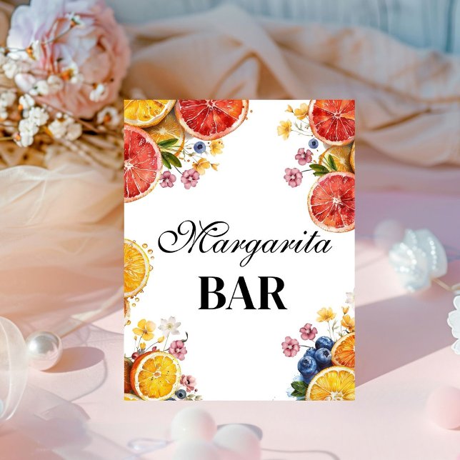 Citrus Main Squeeze margarita Bar Brautparty Sockelschild (Von Creator hochgeladen)