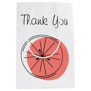 Citrus Merci rose sac cadeau moyen
