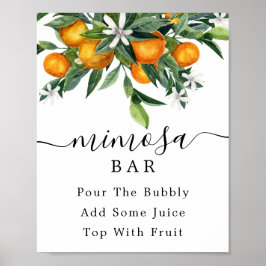Citrus Mimosa Bar Sign Poster