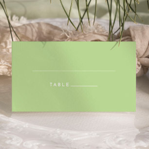Citrus Minimalistisch Green Wedding Flat Platzkarte