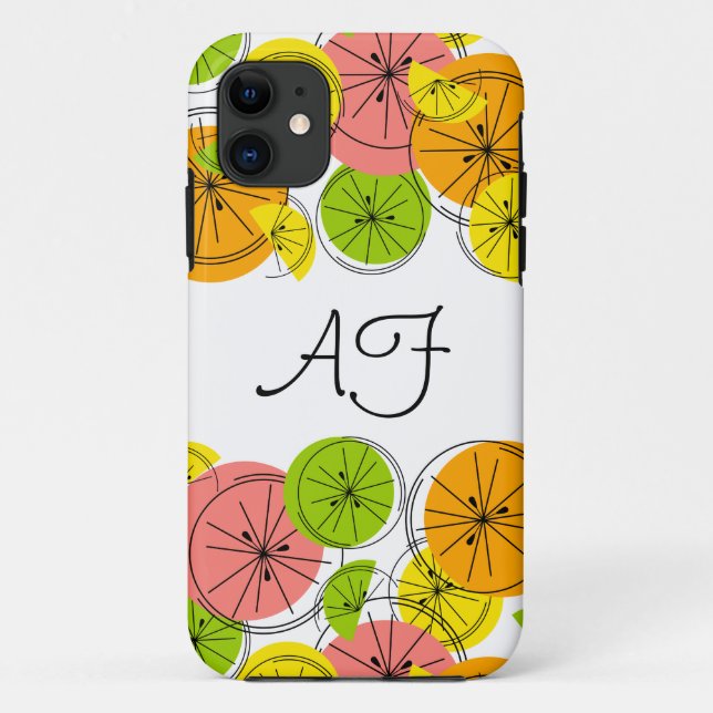 Citrus 'Monogram' iPhone Case (Rückseite)