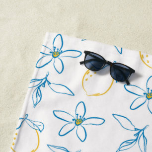 Citrus Motif Main Tirée - Serviette de plage
