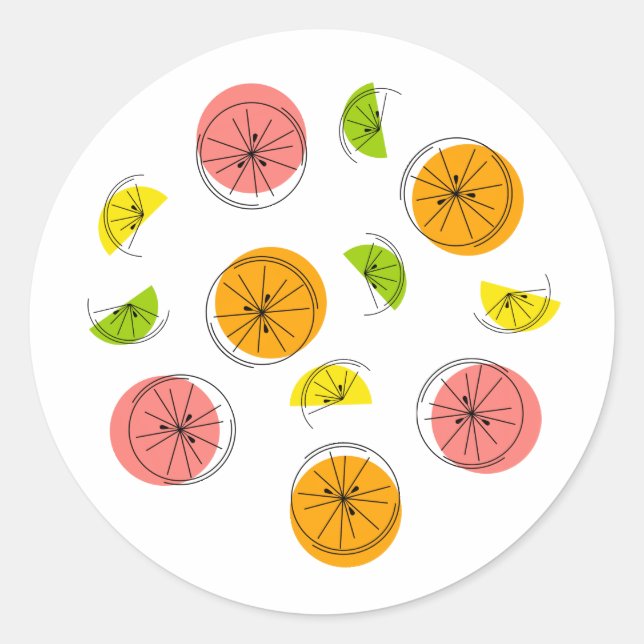 Citrus Multi-Aufkleber rund Runder Aufkleber (Vorderseite)