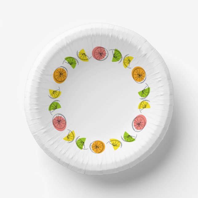Citrus Multi Circle Pappteller (Vorderseite)
