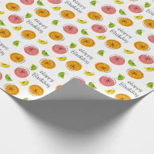 Citrus Multi 'Happy Birthday' Geschenkpapier