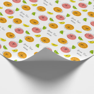 Citrus Multi Text Geschenkpapier