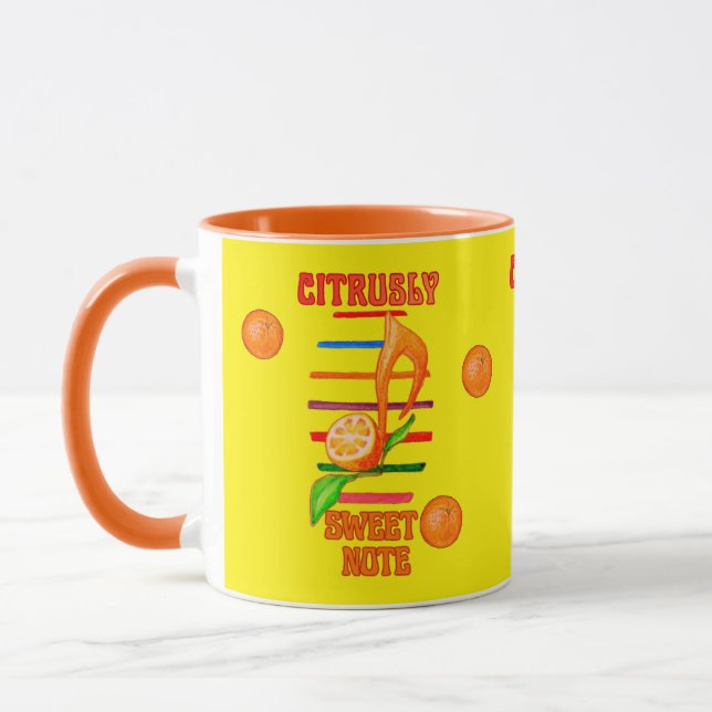CITRUS MUSIC NOTE DESIGNED MUG  TASSE (Links)