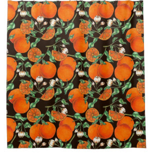Citrus Muster Duschvorhang