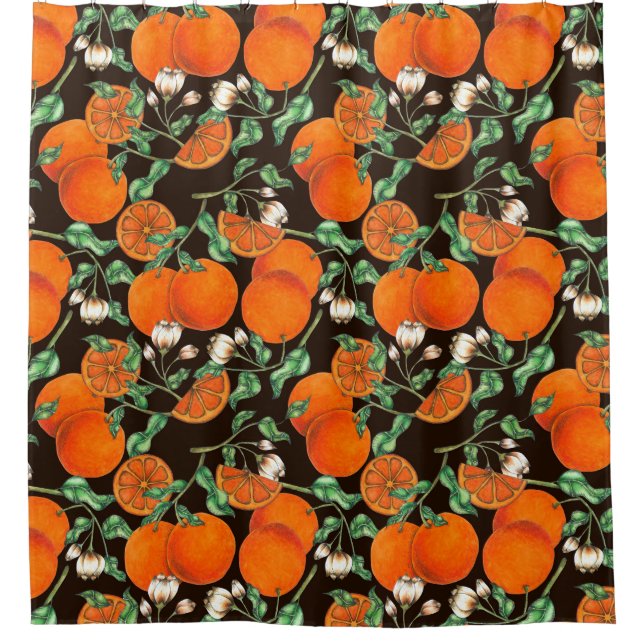 Citrus Muster Duschvorhang (Vorderseite)