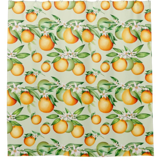 Citrus Muster Duschvorhang (Vorderseite)