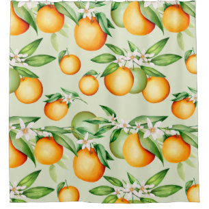 Citrus Muster Duschvorhang