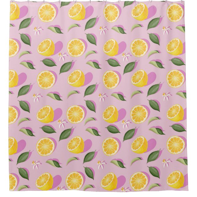 Citrus Muster Duschvorhang (Vorderseite)