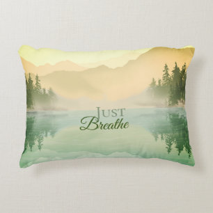 Citrus N Green Mountains Forest Landschaft Dekokissen