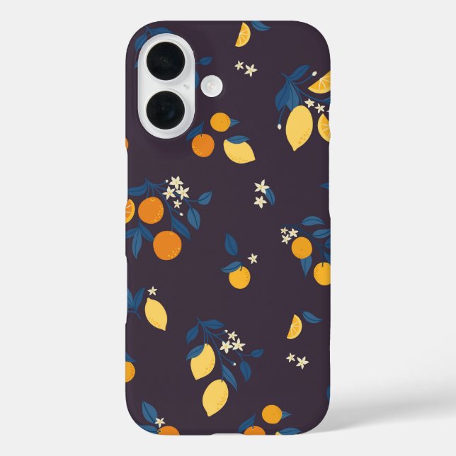 Citrus nach Dunkel iPhone 16 Hülle (Rückseite)