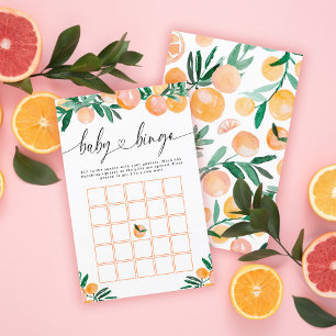 Citrus Orange Baby Bingo Dusche Spiel