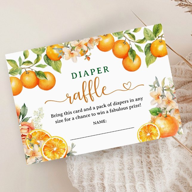 Citrus Orange Baby Duwer Diaper Umschließung Begleitkarte (Von Creator hochgeladen)