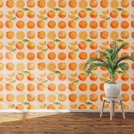 Citrus Orange Blush Pink Food Art Tapete