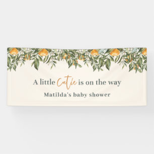 Citrus, orange + Blüte kleine Süsse Babydusche  Banner