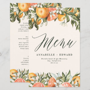 Citrus orange botanische moderne rustikale