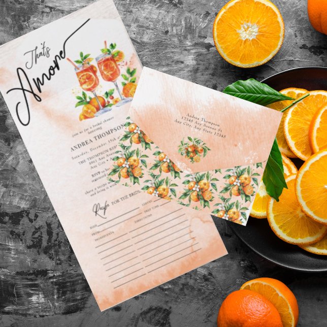 Citrus Orange Brautparty All In One Einladung (Von Creator hochgeladen)