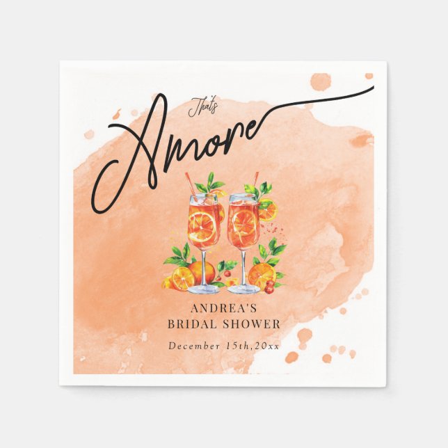 Citrus Orange Brautparty Serviette (Vorderseite)