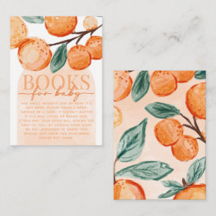 Citrus Orange Buchanfrage für Babykarten Begleitkarte