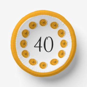 Citrus Orange Circle Age Pappteller