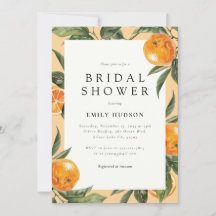 Citrus Orange Elegantes Brautparty