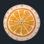 Citrus Orange Fruit Fun Dartscheibe<br><div class="desc">Vergnügen,  zingig und köstlich orange Zitrusfrüchte auf einem rot rosa Hintergrund. Ideal für Feinschmecker und alle,  die Lieben kochen. Originelle Kunst von Nic Squirrell.</div>