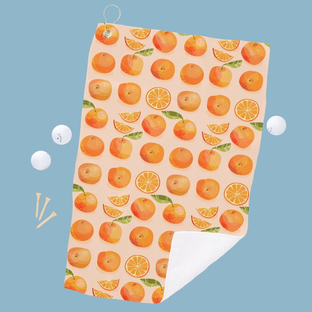 Citrus Orange Fruit Fun Golfhandtuch (Von Creator hochgeladen)