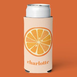 Citrus Orange Fun Personalisiert Selters Dosenkühler