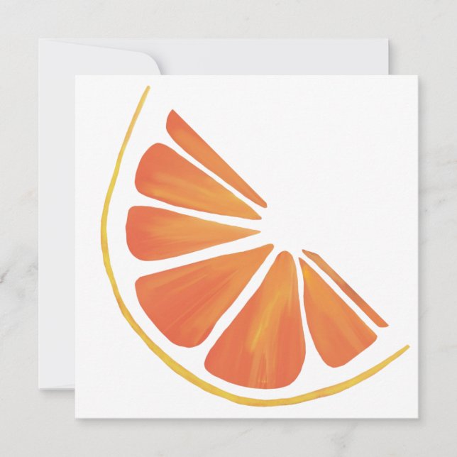 Citrus Orange Grapefruit Slice Art Karte (Vorderseite)