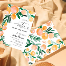 Citrus Orange Kleine Süsse auf der Way Baby Dusche
