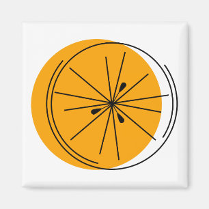Citrus Orange-Magnetquadrat Magnet