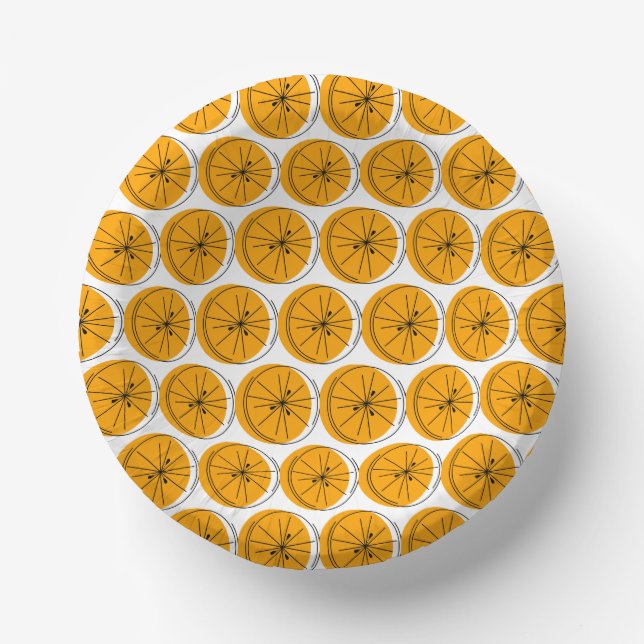 Citrus Orange Multi Pappteller (Vorderseite)