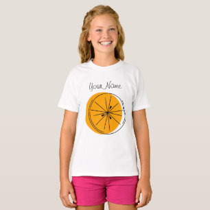 Citrus Orange Name Girls T - Shirt