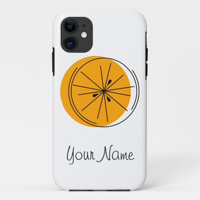 Citrus Orange "Name" iPhone Fall Case-Mate iPhone Hülle (Rückseite)
